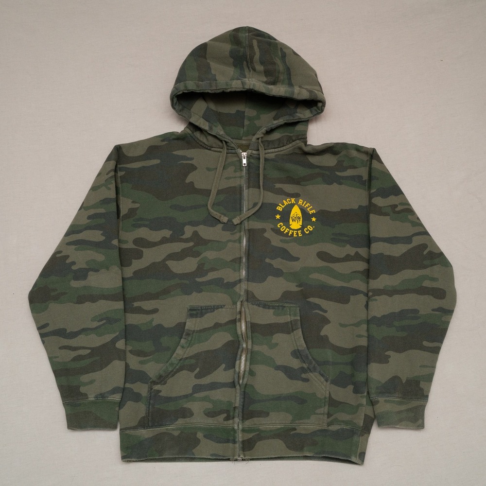 Black Riffle Co Zip Up Camo Hoodie Adult M Arrowhead Print